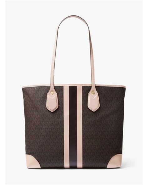 Eva Large Logo Stripe Tote Bag 